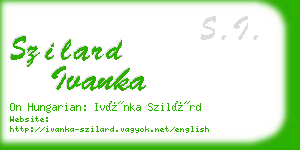 szilard ivanka business card